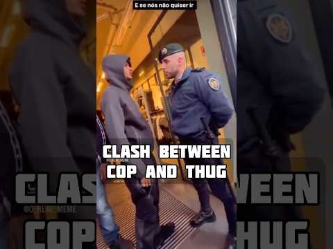 Police vs. Thug: Intense Showdown.#kravmaga#martialarts #fighter #fight #fyp #boxing #sports #shorts