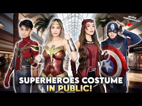 SUPERHEROES COSTUME IN PUBLIC FOR A DAY!*GRABE NAKAKAHIYA!* 
