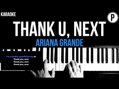 Ariana Grande – Thank U, Next Karaoke Slower Acoustic Piano Instrumental Cover Lyrics On Screen