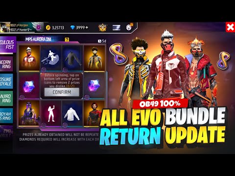 OB49 All Evo Bundle Return Free Fire || New Event Free Fire Bangladesh Server | Free Fire New Event