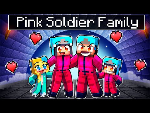 Having a PINK SOLDIER Family In Minecraft!