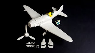 MiG-3 Trumpeter 1/48 scale PART 2.  Building the landing gear, machine guns, landing flaps