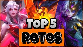 TOP 5 ROTOS DESPUES DE LA ACTUALIZACION | Los Mejores Heroes a Usar En Este Reinicio De Temporada