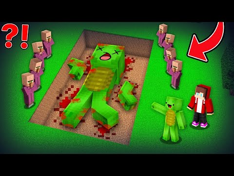 Who Buried GIANT Mikey ALIVE? JJ and Banana Kid Found Him in Minecraft Maizen!