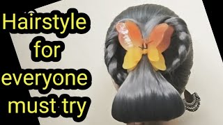 Lovely long hair hairstyle #hairstyle #bun #bunhairstyle #trending #tiktok