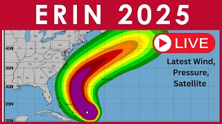 LIVE Hurricane ERIN Tracker, Satellite, Key Messages, Background Music