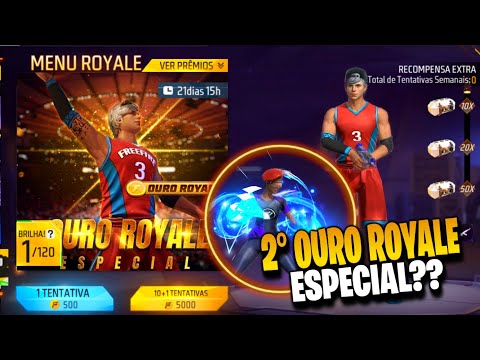 CORRE!! 2° OURO ROYALE ESPECIAL? ITENS DA ATUALIZAÇÃO E PUNHO EVOLUTIVO - NOVIDADES FREE FIRE