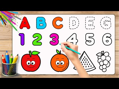 fruits name | 1 to 100 counting | ABC, ABCD | 123, 123 Numbers | learn to count | alphabet a to z