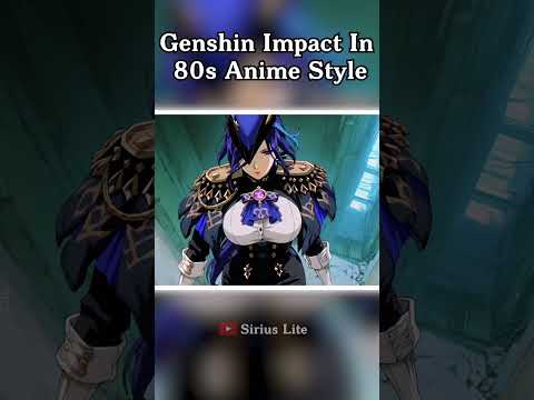 Genshin characters in 80s anime style | Genshin Impact #shorts #citypop #anime #ai #genshin