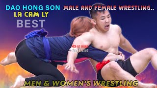 Vật Nam Nữ - MALE AND FEMALE WRESTLING .The Techniques of Vietnamese Women's Wrestling.