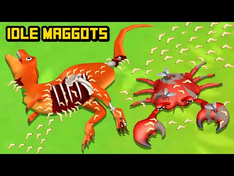 หนอนเขมือบเนื้อไดโนเสาร์!! | Idle Maggots #2 [ เกมส์มือถือ ]