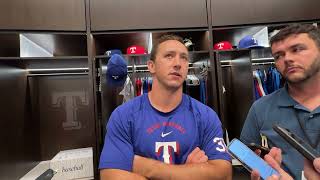 Wyatt Langford on his elbow #wyattlangford #rangers #allfortx 