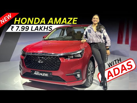 New Honda Amaze 2024 with ADAS Features in Rs. 9.69 Lakhs | Maruti Dzire Rival 🔥#hondaamaze