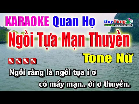 Ngồi Tựa Mạn Thuyền || Karaoke – Tone Nữ || Nhạc Sống Duy Tùng