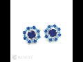 Valentina Earrings Blue Spinel and Zircon Stones