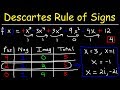 Descartes' Rule of Signs Quiz