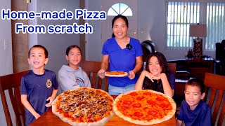 Home-made Pizza from scratch, mom cooks, kids love!