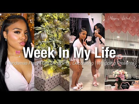 VLOGMAS : WEEK IN MY LIFE 🎀| LIT CHRISTMAS PARTY!! & PREP, GIFT SHOPPING, SOLO DATES + MORE 🤍