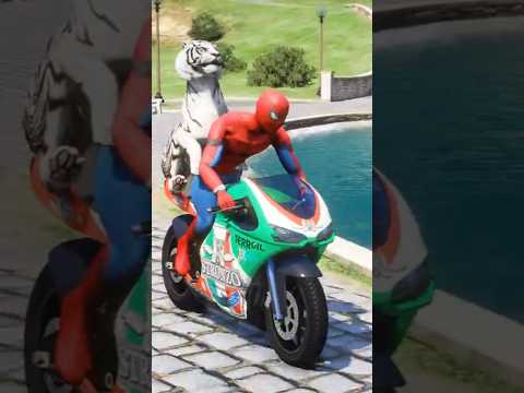 SPIDER-MAN SAVING LITTLE GIRL #gta5 #spiderman #shorts