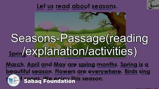 Seasons-Passage(reading /explanation/activities)