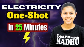 Electricity one shot ReviSion in 25 Minutes 🔥 Class 10 Board 2025 One Shot