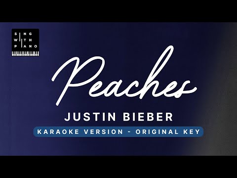 Peaches – Justin Bieber (SLOWER Original Key Karaoke, Grammy Live Ver.) – Piano Instrumental Cover