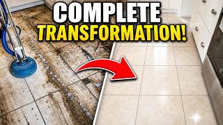 Grease covered grout gets A MAKEOVER! Tile and grout cleaning Transformation and a new color!?