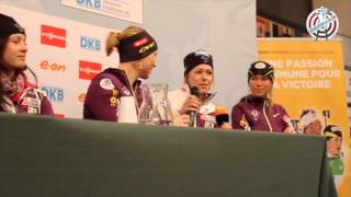 Grand Bornand - Conférence de Presse de l'équipe de France féminine de Biathlon
