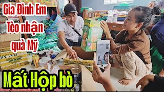 Gia đình Em Tèo Nhận quà từ Mỹ chị Hà Anh Tuyên.