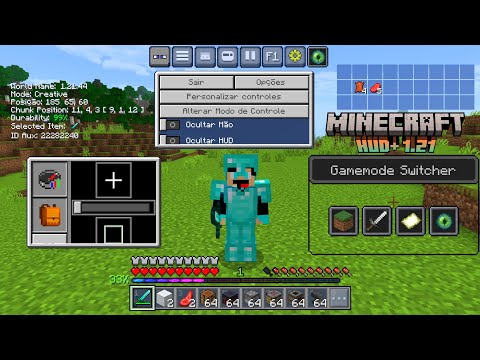 NOVO MENU COM BOTÕES F1, F5 E NOVAS OPÇÕES PARA O SEU MINECRAFT PE 1.21 !!