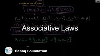 Associative Laws