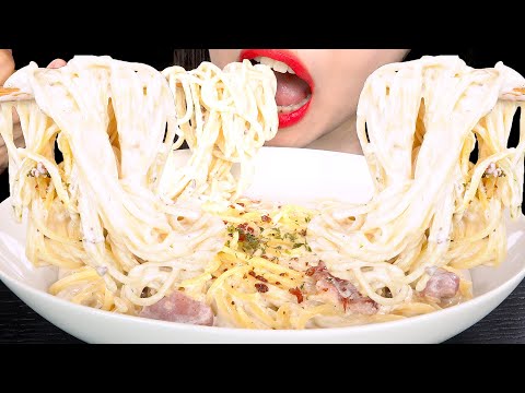 ASMR CARBONARA CREAM PASTA 까르보나라 크림파스타 먹방 MUKBANG EATING SOUNDS 咀嚼音カルボナーラパスタ | ZOEY ASMR