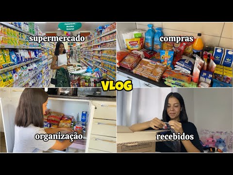 VLOG DE ROTINA | FUI AO MERCADO, ORGANIZEI A FEIRA + CHEGOU RECEBIDOS! 🥰