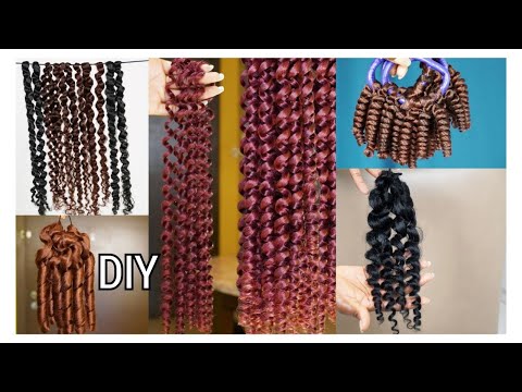 5 Easy DIY Curly Hair For Crochet Braids Hairstyles | How to Curl Braiding Hair