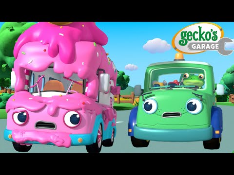 Runaway Ice Cream Truck! 🍦| Gecko's Garage 🚚 | Cartoons For Kids | Toddler Fun Learning