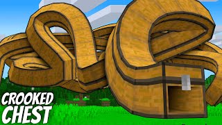 I found a CROOKED LONGEST CHEST in Minecraft ! What's INSIDE the LONGEST CHEST