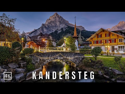 A Beautiful Evening Walk in Kandersteg Switzerland 🇨🇭The Most Charming Alpine Village in Switzerland