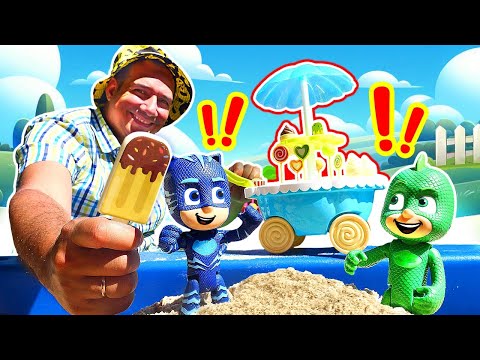 ¡Helado a domicilio con los PJ Masks! Diverisón con los juguetes de Héroes en Pijamas