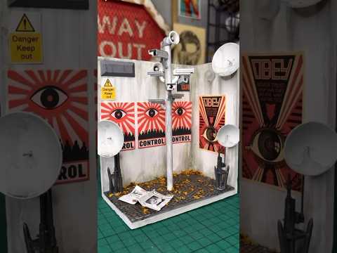 Making a miniature dystopian city!!#miniature #abandoned #apocalypse #art #future #shortsart #tech