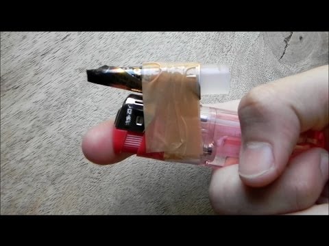 How to make a hot glue gun at home-using battery and a lighter-DIY