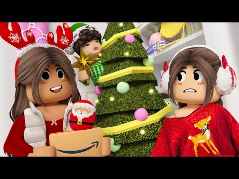 DECORATING OUR HOUSE FOR CHRISTMAS! | Bloxburg Family Roleplay w/voices