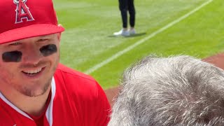 Mike Trout crushing it at Yankee Stadium
