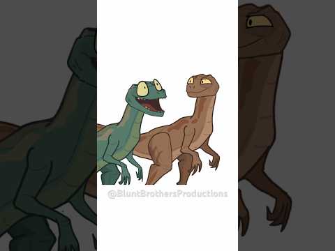 ￼Jurassic World Rebirth, but funny  #jurassicworld #dinosaur #animation #velociraptor