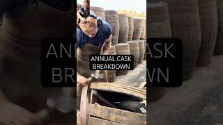 Annual cask breakdown..Cheers Fishers Cooperage🙌 #cooper #barrels