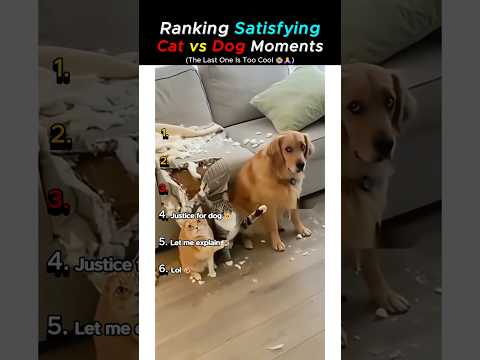 Cats vs Dogs: The Most Perfectly Satisfying Moments Ranked! #shorts #viralvideo #cat #dog #animals