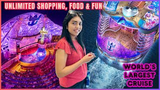 🛍️ Shopping inside LARGEST Cruise | Family Fun with Mini Golf | Utopia of the Seas | USA Tamil VLOG