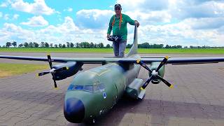 HOMEMADE XXXL TRANSALL C-160 RC SCALE AIRPLANE WITH TUG DEMONSTRATION FLIGHT