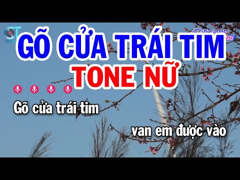 Karaoke Gõ Cửa Trái Tim Tone Nữ Am || Nhạc Sống Đồng Sen