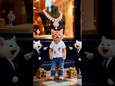 اتريقوا على القط مياو علشان ماقدرش يجيب العقد لأمه🎁…بس اللي حصل بعد كده قلب حياته!💔🔥#shorts #cat #ai