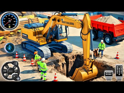 Mega Tunnel Construction Simulator - JCB Boring Machine Construction - Android Gameplay